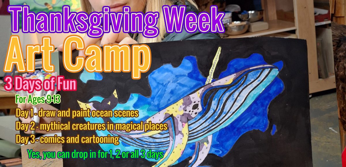 Thanksgiving art camp in Pacifica for ages 9-14
