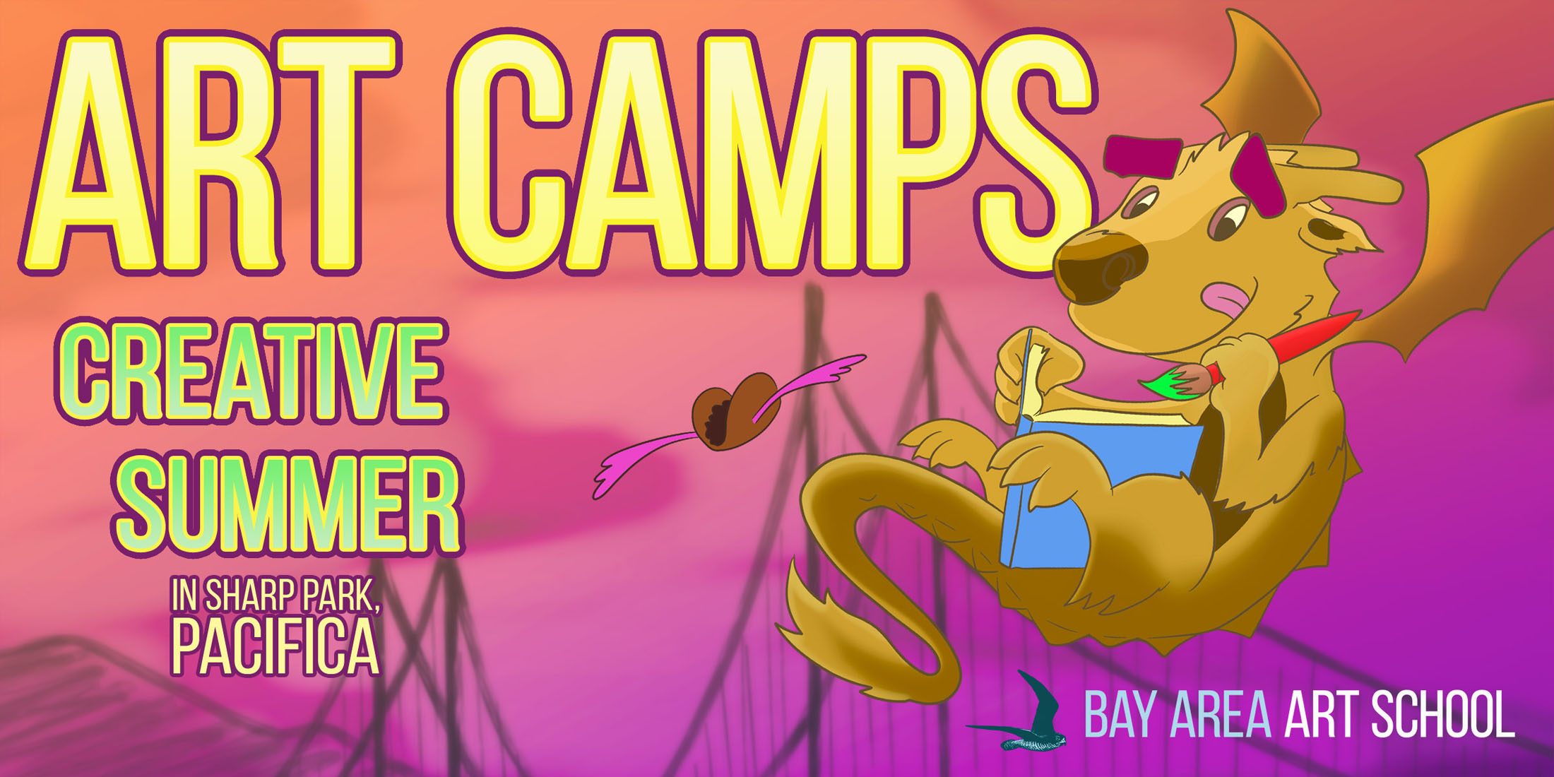 Bay Area Art School offers creative summer art camps for various ages (header graphic)
